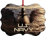 U.S. Navy - United States Navy Submarine Elegant Aluminum Glossy Christmas Ornament Tree Decoration...
