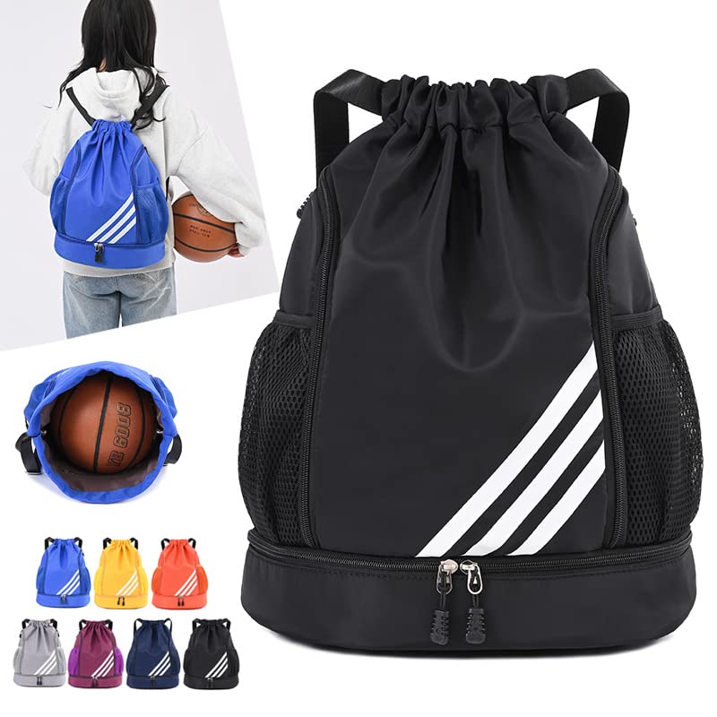 Basketball large-capacity drawstring backpack, Oxford cloth outdoor sports drawstring pouch4
