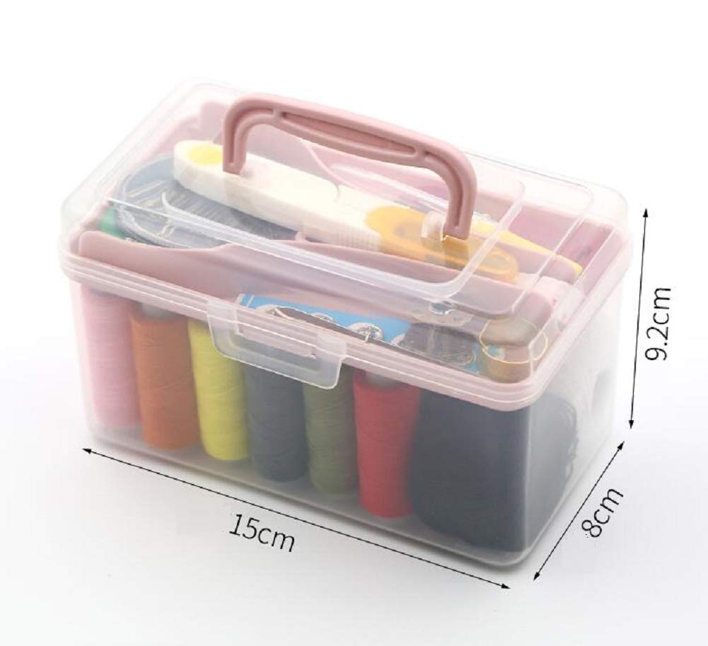 Kit De Costura, Accesorios De Suministros De Costura, Mini Costurero para Bricolaje, Adultos, Principiantes, Emergencias, Viajes, Hogar, con Tijeras, Hilo, Aguja (15 * 9.2 * 8Cm)