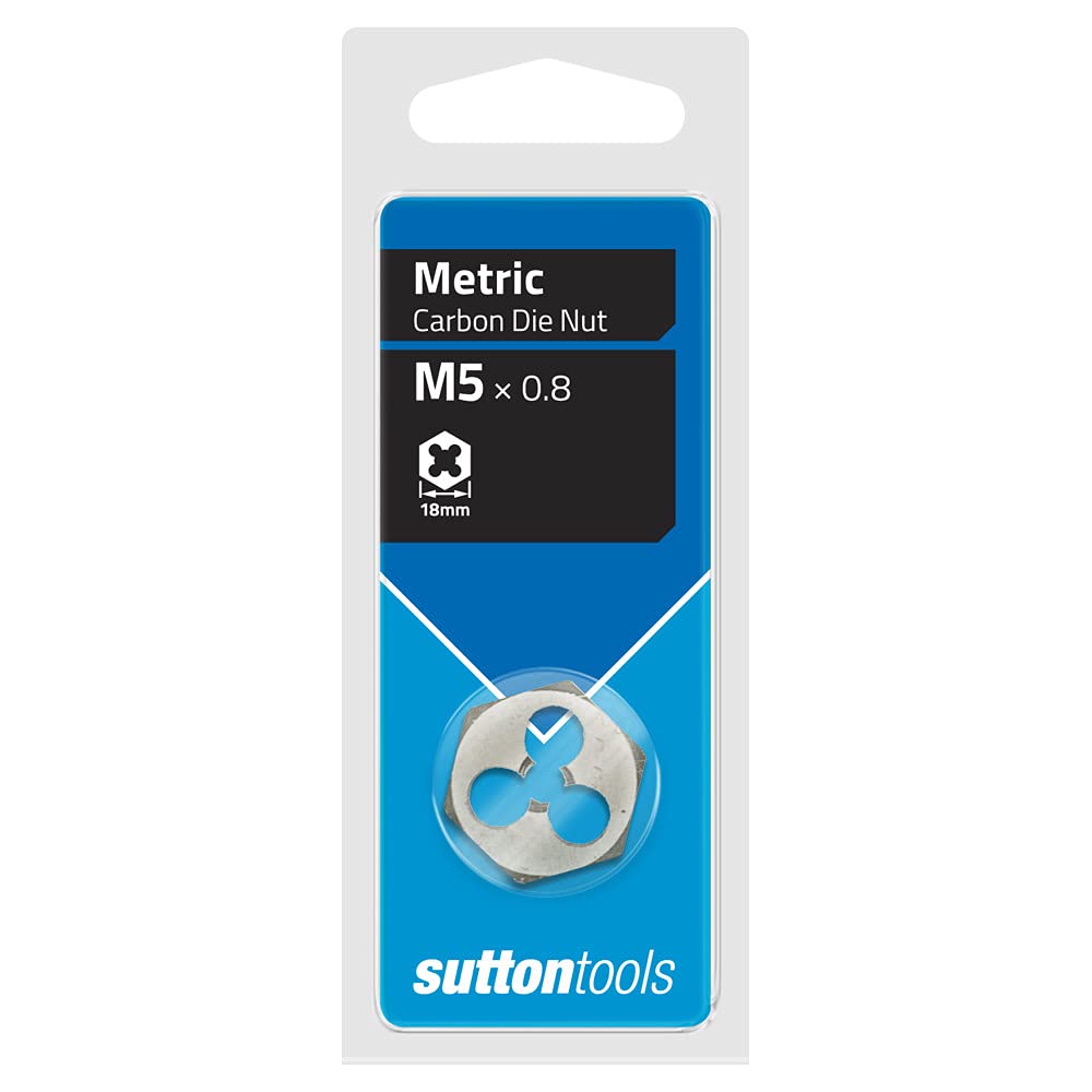 Écrou à matrice M5 x 0,8 Sutton M440 en acier au carbone pour filetage précis