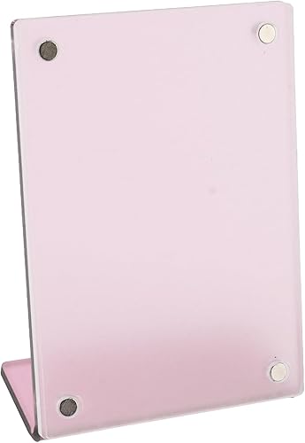 Miniatura 9 de GLOGLOW Marco de fotos acrílico, marco de fotos decorativo de color translúcido para fotos de 3 pulgadas (rosa)