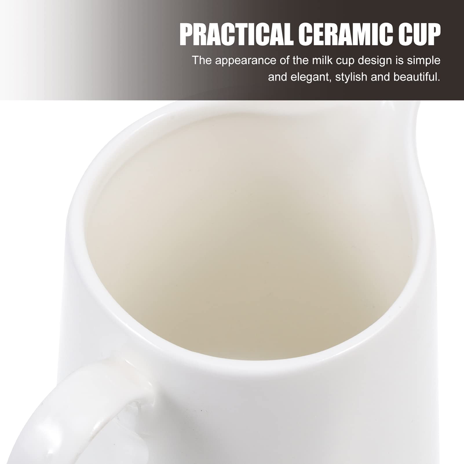 Skanka Keramik-Milchkännchen, Keramikcreme -Krug, Keramik -Creamer -Krug mit Griff Sirup Pitcher Krug Kaffee Milch Honey Pitcher Milch Sirup Server Sauce Tasse for Küchencafés Restaurants Weiß weiß