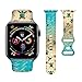Cute Turtle Watch Band Ocean Beach Smartwatch bands Compatible with Watch 38mm 40mm Soft Silicone Strap Replacement for Series 7/6/5/4/3/2/1/SE