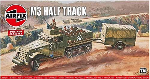 Airfix Model Tank - A02318V M3 Half-Track, Plastic Model Kits for Adults & Kids 8+, 1:76 Scale, Skill Level 2, WW2 Theme Military Models, World War 2 Tanks