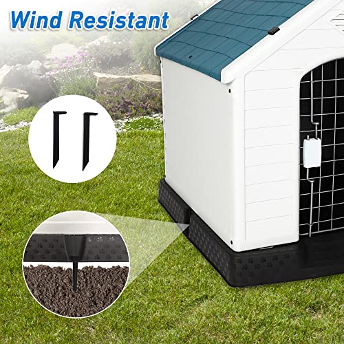 Luckyermore Dog Kennel Outdoor Waterproof Rainproof Pet House Crate with Door Indoor Plastic Puppy Cage Medium  Cucciolini Doodles Luckyermore dog kennel outdoor waterproof rainproof pet house crate with door indoor plastic puppy cage medium   cucciolini doodles