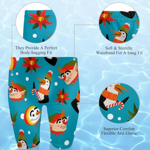 Traje de baño para hombre Penguin con estampado divertido de Navidad para playa 3