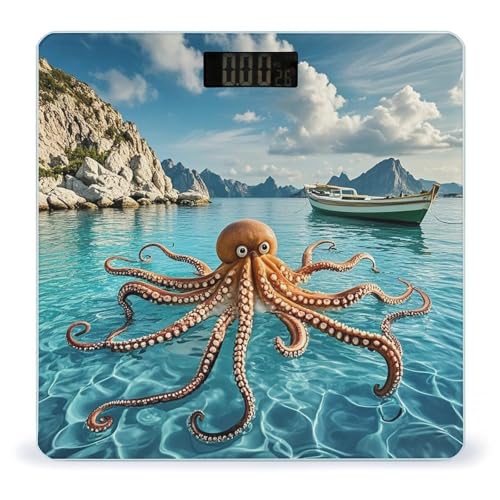 Balanza Digital de Baño Octopus and Boat con Plataforma Ancha miniatura 1