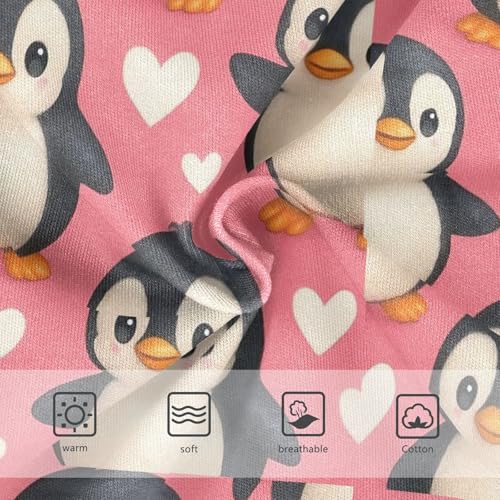 Joisal Personalized Toddler Girls Underwear 2t Cotton Panties Little Girl Cute Penguins White Hearts Pink Briefs Underpants3