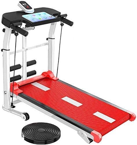 Treadmills for Home Folding with Incline Mini Folding Multi-function Electric Treadmill，Treadmill Machine for Home Use Household Treadmill, Small Fitness Equipment peng peng (Color : Red)