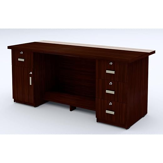 Lakdi Office Computer Desk with 5 Drawers