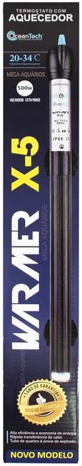Termostato Aquecedor de Aquarios Warmer X5 500w 220v OceanTech