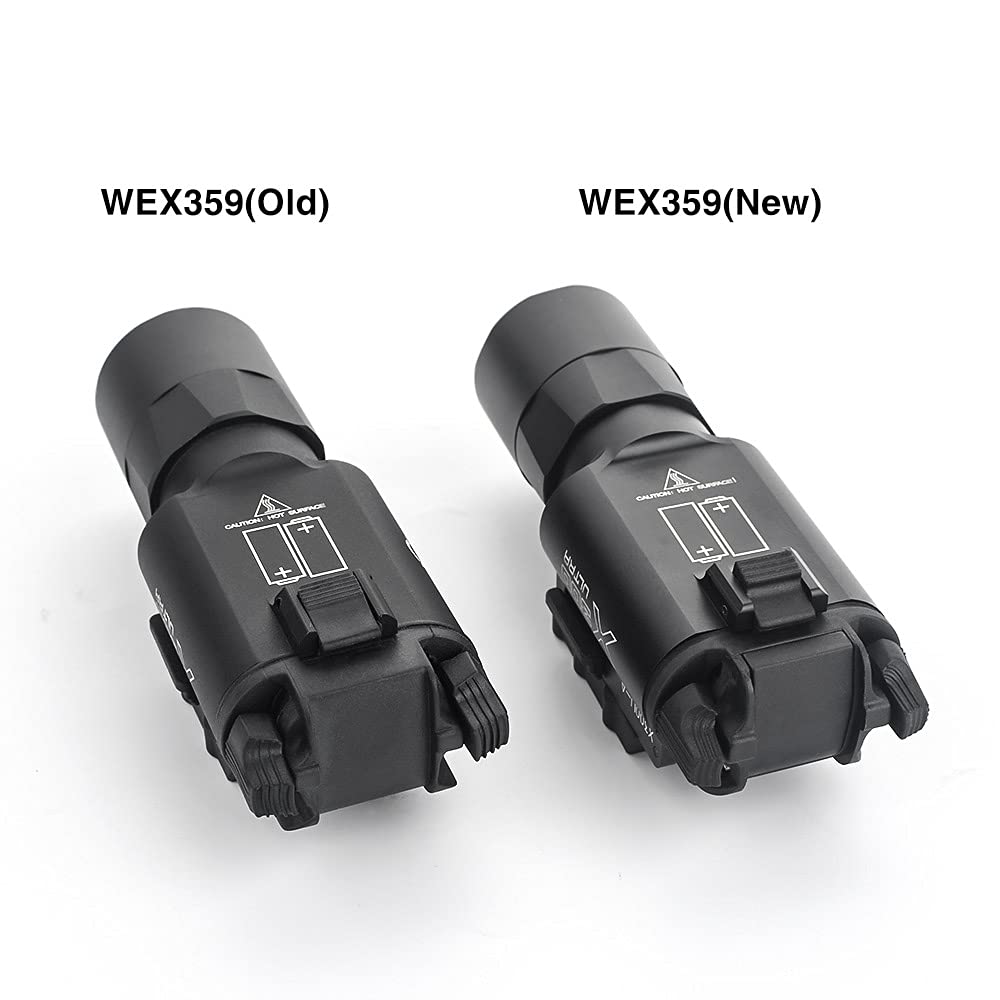Torcia Tattica X300 XH35 800 Lumen Per Armi - 3 Modalità (Alta/Bassa/Strobe), Montaggio Rapido Su Rotaia Picatinny 20mm, Lega Di Alluminio, Nero
