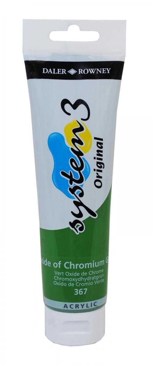 Daler Rowney Oxide Of Chromium Green System 3 Original Acrylic Paint 150Ml Tubes
