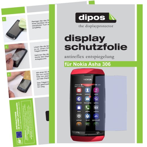 dipos I 2x Protection ecrán Mat compatible avec Nokia Asha 306 Films de Protection d'écran