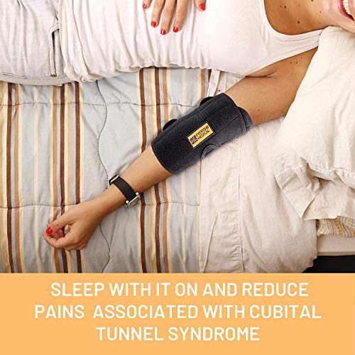 Everyday Medical Elbow Brace for Arthritis and Cubital Tunnel Syndrome I Elbow Immobilizer Splint for Tennis Elbow I Stabilizer Support Splint with Removable Splint I Fits Both Arms I Unisex | L/XL