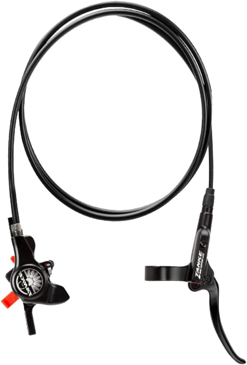 FukkeR Bicycles Mechanical Left Front Disc Brakes Kit 800mm Mountain Bikes Aluminum Alloy Hydraulic Disc Brake Set Fit 160mm Rotor with Caliper is/PM Adapter