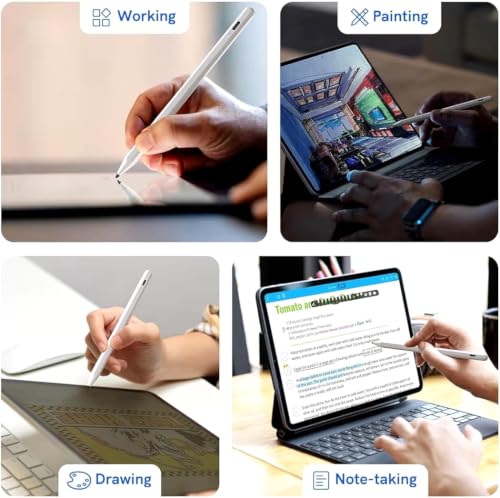 Image of Universal Stylus Pen for Touchscreens Rechargeable Fine Tip Digital Writing Drawing & Note-Taking Work with Android and iOS Devices Compatible with iPads, Tablets and All Others Touch Devices