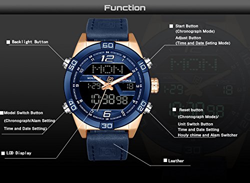 Naviforce NF9128 Watch Function Diagram