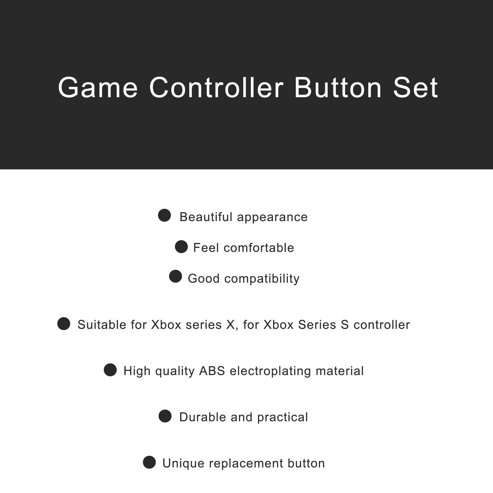 Pełny Zestaw Przycisków dla Xbox Series, Przyciski Wyzwalacza Zderzaka DPad, Drążki RT LT RB LB Przyciski ABXY, Zestaw Naprawczy Przycisku Zamiennego dla Xbox Series X & S(Galwanizacja zielona)