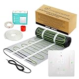 Chauffage Au Sol Électrique 150 W/m² – Kit Complet avec Thermostat Wi Fi, Natte Chauffante pour Carrelage, Grès Cérame et Sols en Pierre – 0,5 m²