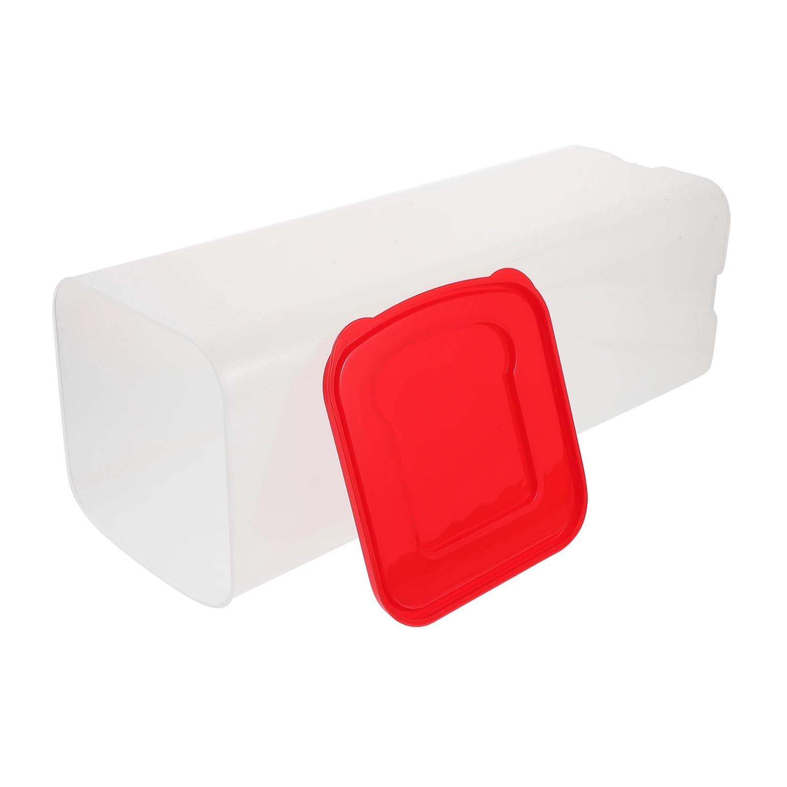 LUYSGBXR Bread Bin Bread Storage Box White Plastic Sealed Design Kitchen Counter Loaf Container Keeper Holder Reusable Compact(Red)