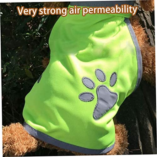 Hund reflektierende Weste hohe Sichtweite Nacht Sicherheitswesten Haustier Jacke Kleidung Fluoreszierende grüne S