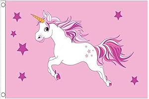 AZ FLAG Pink Unicorn Flag 3x5 ft Polyester