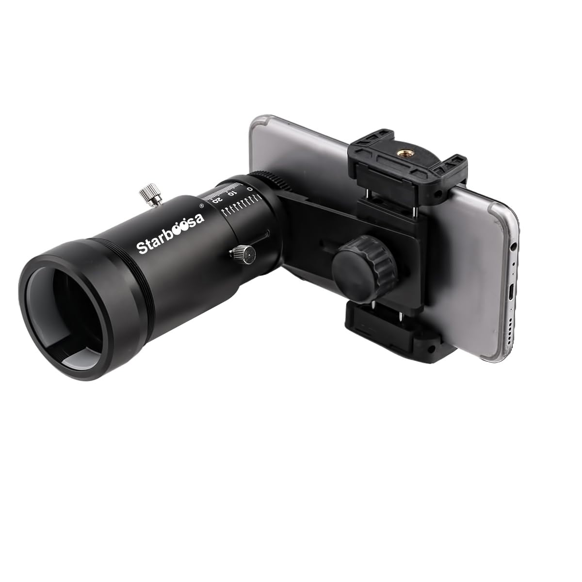 Ausziehbarer Zielfernrohr-Kamera-Adapter - Smartphone-Halterung für Outdoor-Fotografie - Kompatibel mit den meisten Okularen und einstellbar für Augenabstand