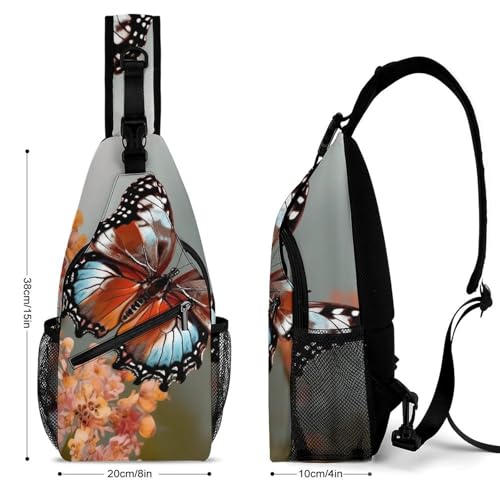 Bolso tipo sling con diseño floral para senderismo y uso casual miniatura 2