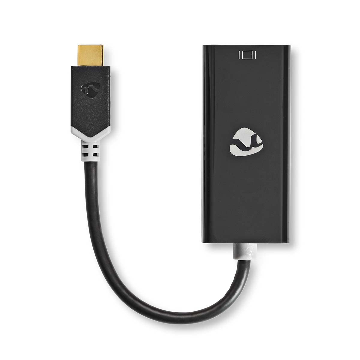 NEDIS Adaptateur USB | USB 3.0 Gen 1 | USB-​CT Male | Mini DisplayPort Femelle | 0.20 m | Rond | Plaqué Or | PVC | Anthracite | Fenêtre Box