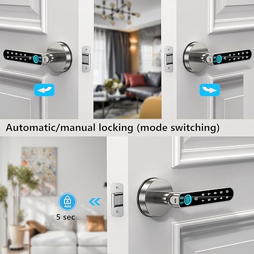 Image of Fingerprint Door Lock- Smart Door knob,biometric Door Lock，with passcode keypad keyless Entry Door Handle，for Bedroom Home Hotel Office Apartment