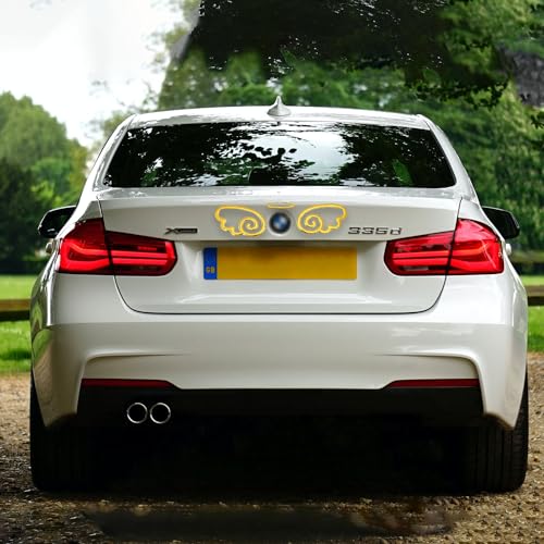 Image of 4 Pcs 3D PVC Angel Wings Car Decals, Self-Adhesive Angel Wing Car Sticker for Car Decoration Car Window (Gold)