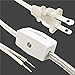 Upgrade Lamp Plug Wire, Lamp Cord, 1-Knob Switch,1-Polarity Plug, Transparent, by NADUOXRK
