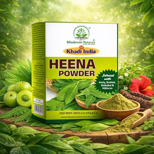 Image of Khadi 100% Pure and Natural Henna Mehndi Powder For Strong, Shiny & Healthy Hair | Natural Mehendi for Grey Coverage | Safe for Regular Use - Pack of 4