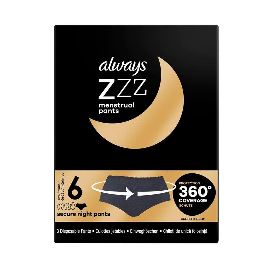 Always Infinity FlexProtect Pads Long (Size 2) Wings, Unscented, 6X 11 Sanitary Towels, Up to Zero Feel, Up to Zero Leaks, Thin and Flexible Protection, Always' Softest Toplayer