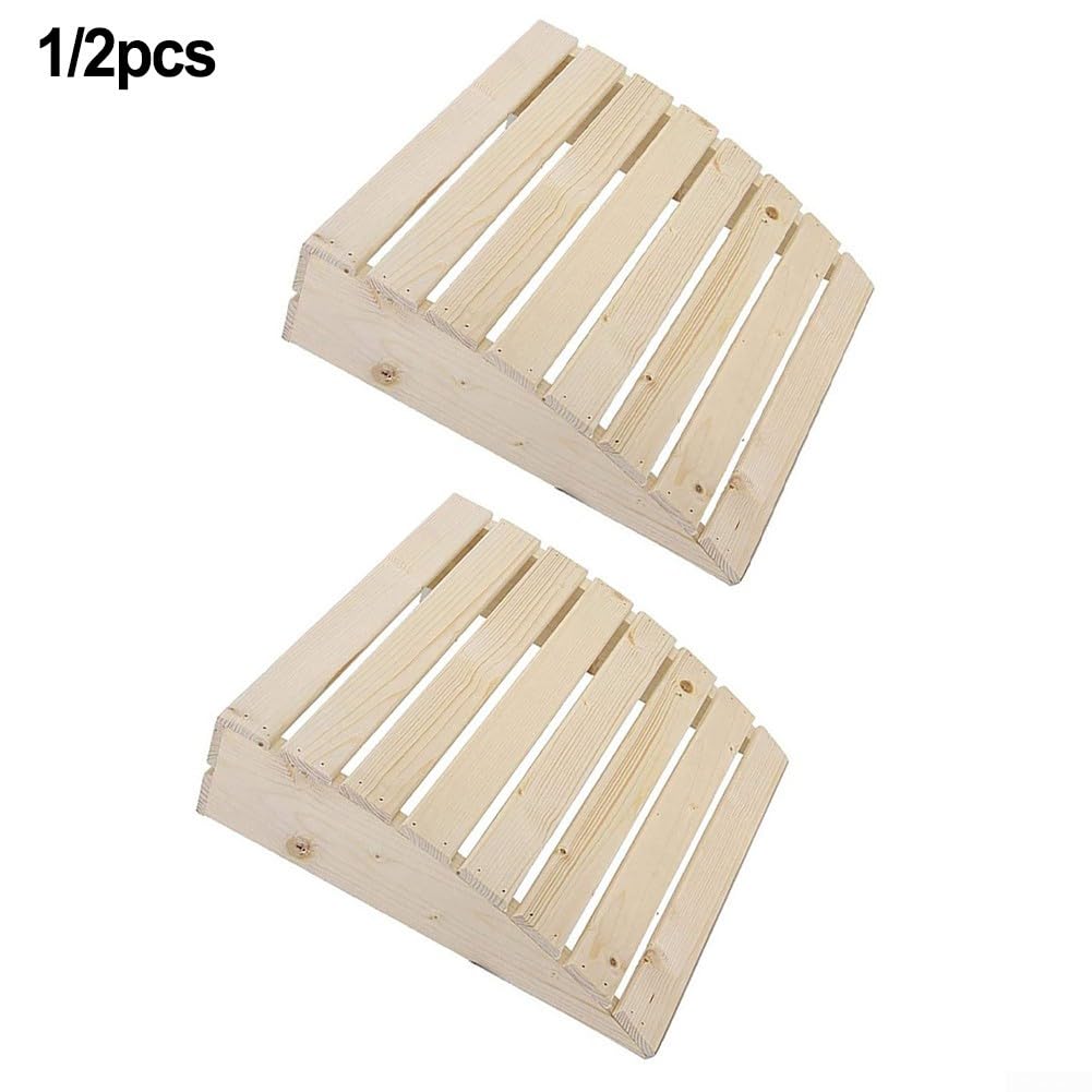 Lot de 2 coussins incurvés en pin blanc pour un soutien confortable du cou et une relaxation à la maison ou au spa