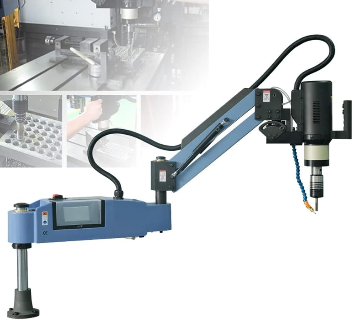 Electric Threading Machine Arm, 600W Threading Machine with Auto Spray Oil, Threading Collets