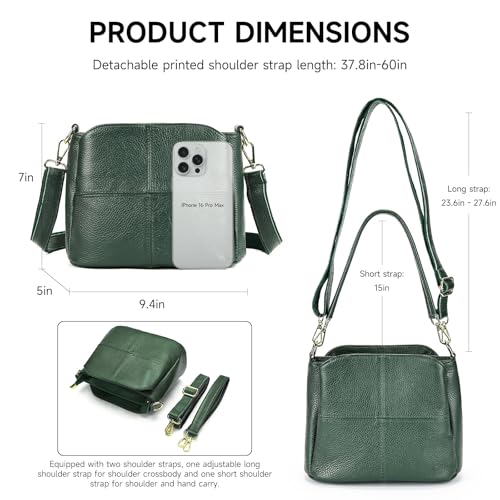 Image of Genuine Leather Women Shoulder Bag Small Crossbody Bags Purse Mini Casual Hobo Lady Handbags and Purses Messenger Satchel