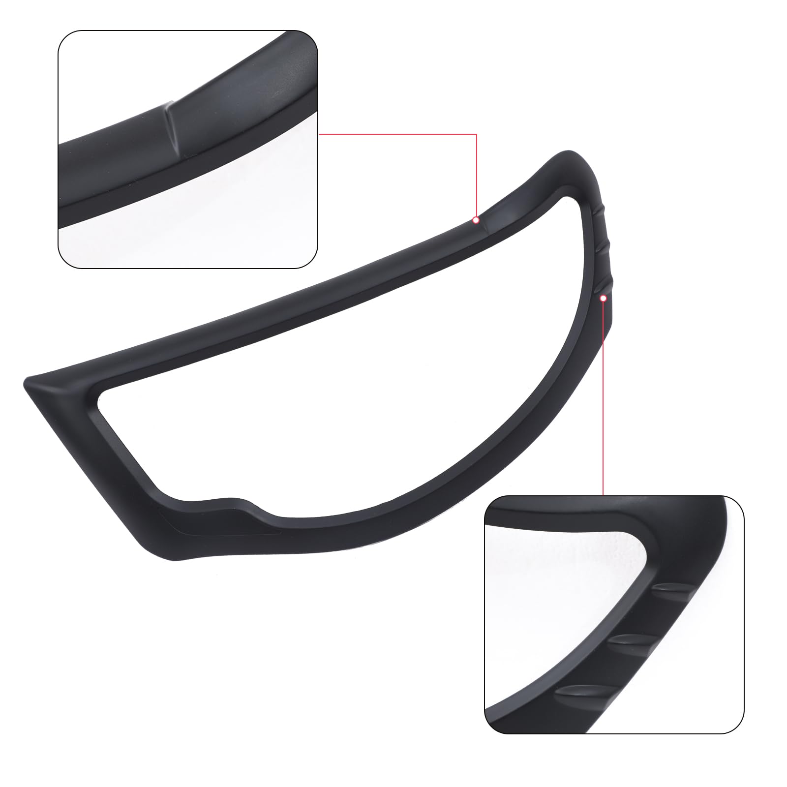 Carcasas para faros de coche para Mitsubishi L200 2006 – 2014, L200 Triton KA KB negro mate Parasoles para faros