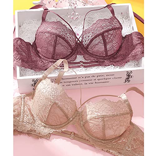 Soutien-gorge push-up non doublé WENJUN en maille transparente fine - 6