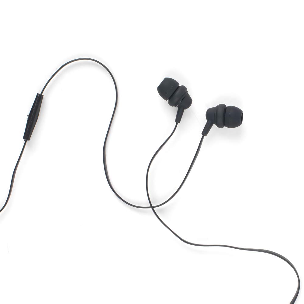 Intempo EE1740NBLKSTKEU Trip Travel Earphones with Carry Case | 3.5 mm Stereo Jack and a 1.2 m Cable Length | 3 Sets Of Ear Cushions | Black | Perfect For On The Go