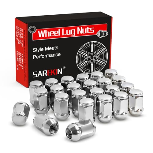 24 Pack M12x1.5 Lug Nuts 12mm 1.50 Chrome Acorn Wheel Lug Nuts Set Replacement for Ford Fusion Focus Escape Honda Accord Civic CRV Chevy Cruze Malibu Dodge Journey Jeep Compass Patriot Aftermarket