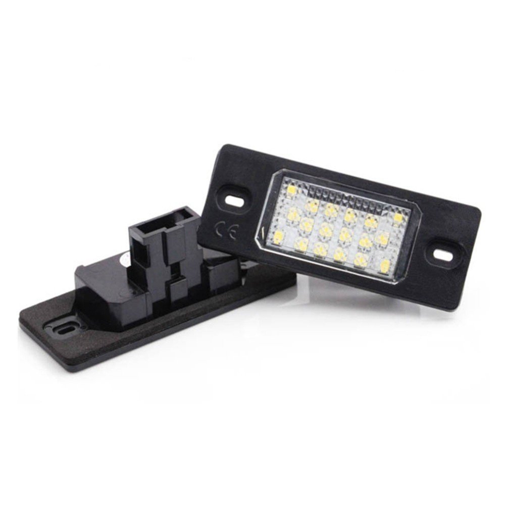 KATUR 1 para oświetlenie tablicy rejestracyjnej pasuje do VW Touareg Tiguan Golf Passat Porsche LED Car sem erros 18 3528 LED lampy tablicy rejestracyjnej