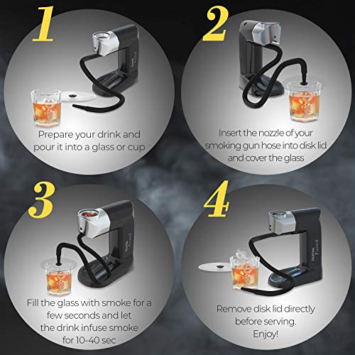 Cup Covers Smoking Gun Accessories, Disk lids for Cocktail Smoker - Cold Smoke for Drinks, 4,7 in (12cm), 2 pcs - Thumbnail 3