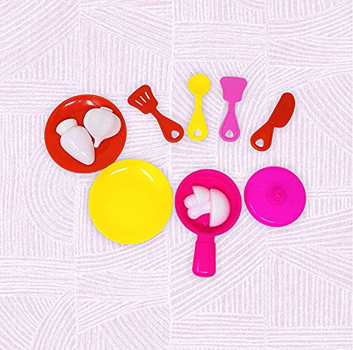 Image of Blossom Kids Kitchen Set of 13 Pcs | Pretend Play Cooking Toy for Toddlers & Preschoolers | Educational Learning Toy for Boys & Girls | Role Play Kitchen Game Accessories with Vibrant Colors