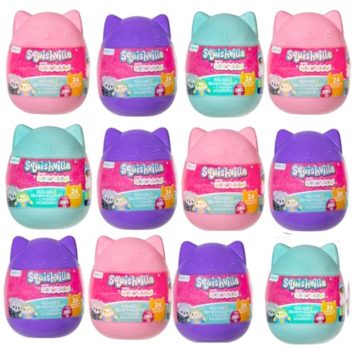 Squishville by Squishmallows Series 10 Easter Eggs Mini Mystery Plush (12 Pack) Official Jazwares - Collectible Soft & Squishy Bulk Blind Capsules - Styles May Vary - Gift for Boys, Girls & Kids