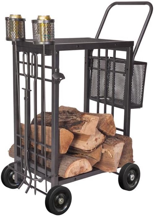 Panacea Black Steel Campfire Caddy