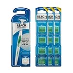 Reach Ultraclean Access Flosser Bundle, Mint, Plaque Remover for Teeth, for Hard to Reach Areas, Oral Care, PFAS-Free, 1 Flosser Starter Kit + 3 Packs Refill Heads