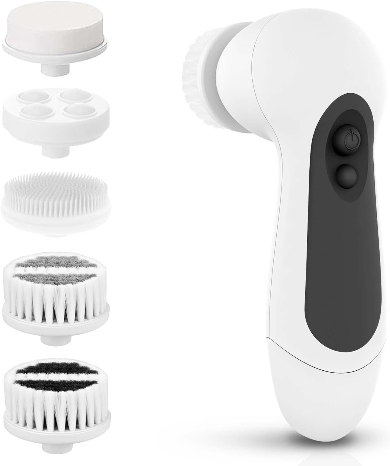 CNAIER 5 in 1 Advanced Cleansing System with Facial Brush for Exfoliating and Microdermabrasion