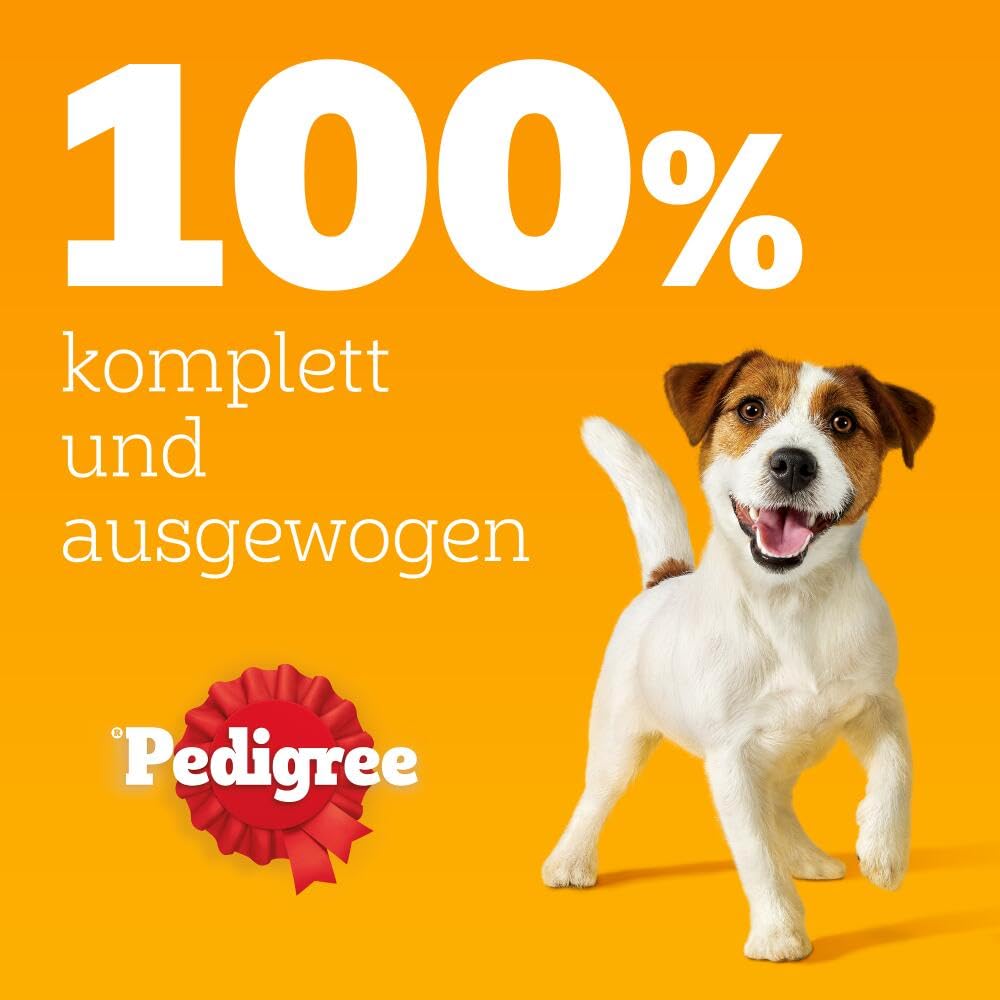 PEDIGREE Adult Multipack Gemischte Selektion in Gelee - Hundenassfutter im Portionsbeutel für erwachsene Hunde - 4 Varietäten - 84 x 100g